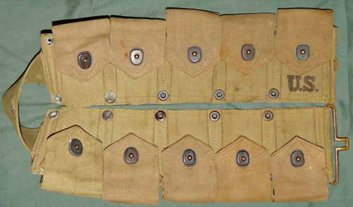 WW II U.S. M-1923 10 Pocket Cartridge Belt