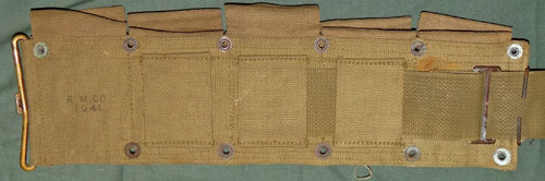 WW II U.S. M-1923 10 Pocket Cartridge Belt