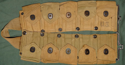 WW II U.S. M-1923 10 Pocket Cartridge Belt