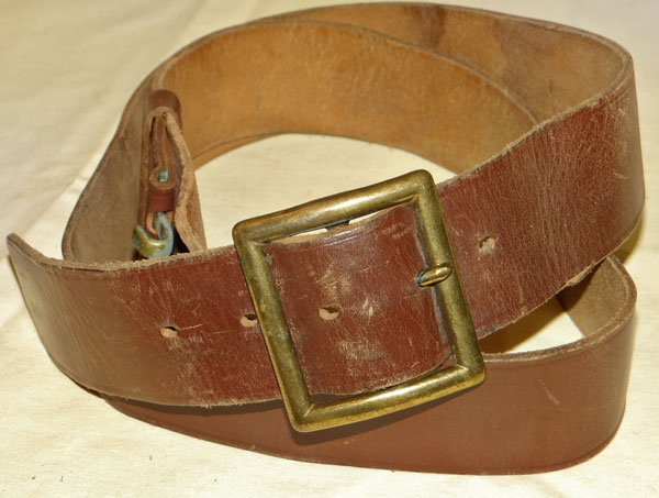 U.S. Army WW II Enlisted Man's Leather Garrison Belt