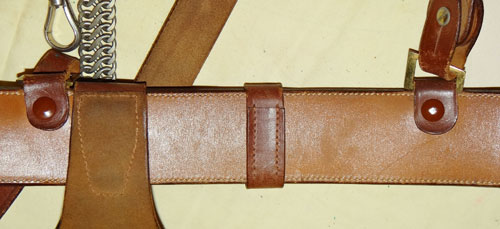 WW II U.S. Army Officers Sam Brown Belt with Cross Strap and Sword Hanger