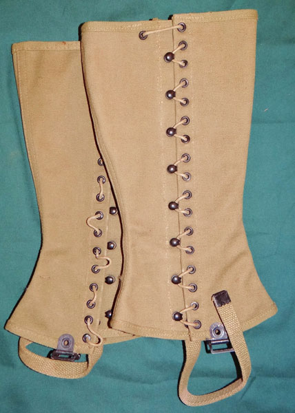 WW II U.S. M-1938 Canvas Leggings