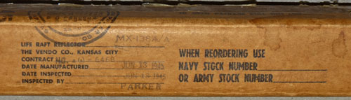 WW II U.S. Life Raft Reflector