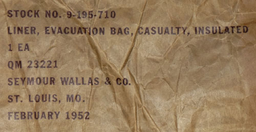 1952 Dated Casualty Evacuation Bag