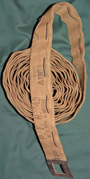 WW II U.S. Cloth 50 Cal. Machine Gun Belt WW II U.S. Cloth 50 Cal. Machine Gun Belt