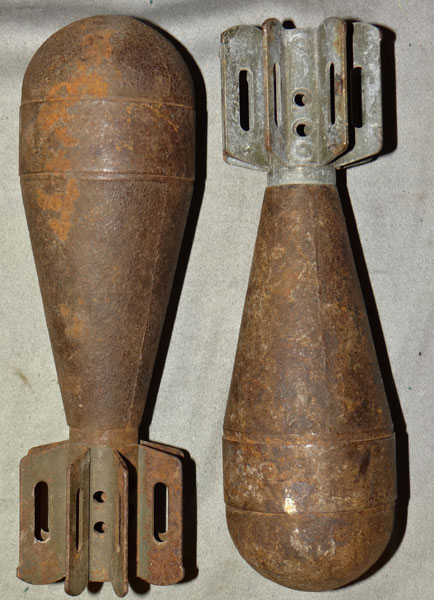 WW II U.S. 60mm Dummy Mortar Rounds WW II U.S. 60mm Dummy Mortar Rounds