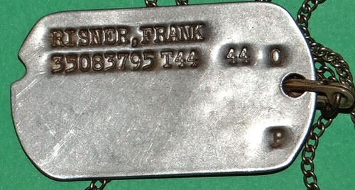 WW II U.S. Army Dog Tag