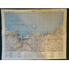 WW II U.S. Paper Map of "Cherbourg" France