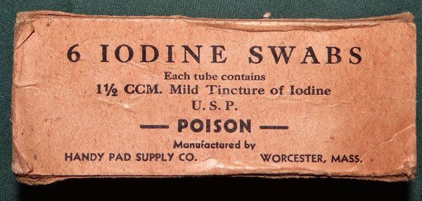 WW II Iodine Swabs