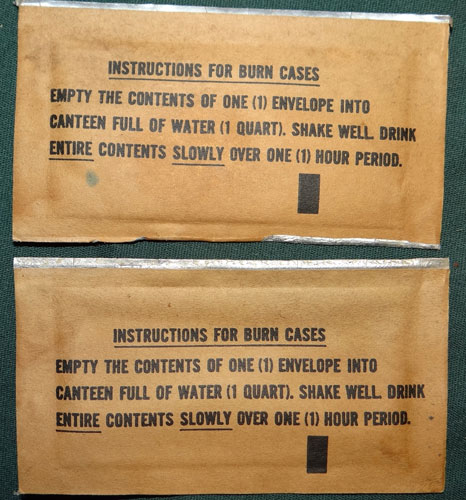 WW II First Aid Packet for Burns