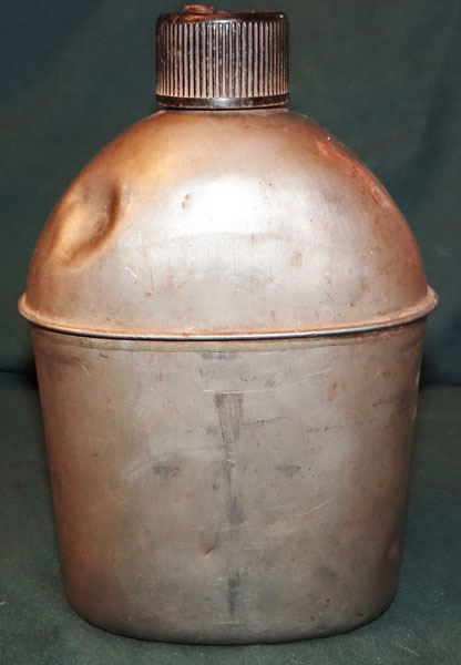 U.S. WW II M-1910/42 Stainless Steel Canteen U.S. WW II M-1910/42 Stainless Steel Canteen
