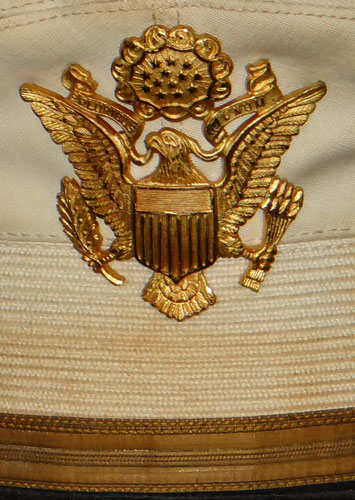 World War II U.S. Army White Summer Visor Hat