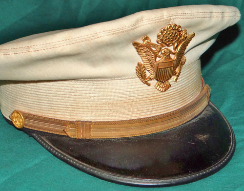 World War II U.S. Army White Summer Visor Hat