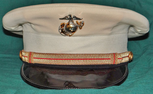 1960’s 70’s U.S.M.C. Officer’s White Toped Visor Hat 1960’s 70’s U.S.M.C. Officer’s White Toped Visor Hat