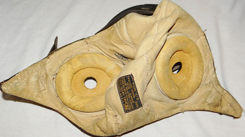 Army Air Force WW II "A-11" Leather Flight Helmet with "B-8" Flying Goggles