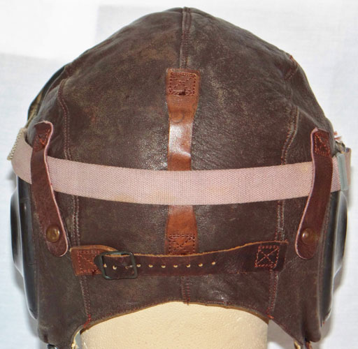 Army Air Force WW II "A-11" Leather Flight Helmet with "B-8" Flying Goggles
