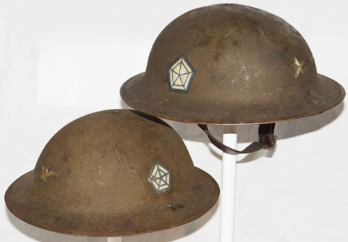U.S. Army World War I "5th Corps" M-1917 Colonel & Brigadier General Helmets