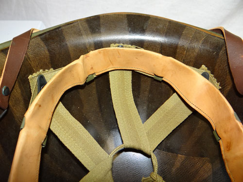 WW II U.S. M-1 Helmet with "Flexible Chinstrap Loops"