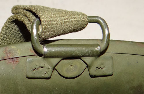 WW II U.S. M-1 Helmet with "Flexible Chinstrap Loops"