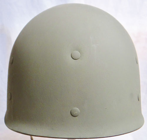 WW II U.S. M-1 Helmet with "Flexible Chinstrap Loops"