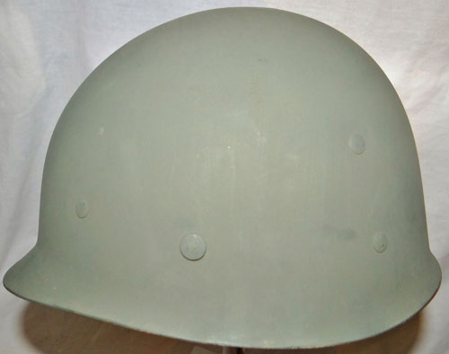 WW II U.S. M-1 Helmet with "Flexible Chinstrap Loops"