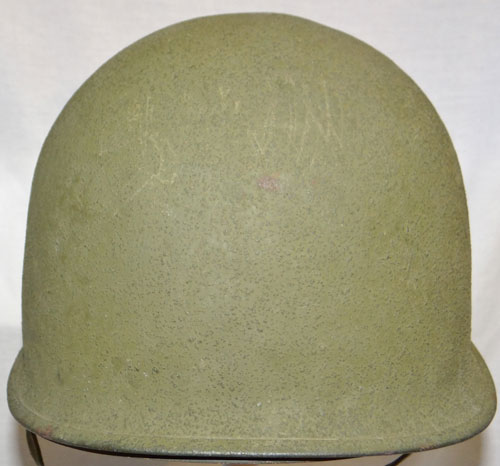 WW II U.S. M-1 Helmet with "Flexible Chinstrap Loops"