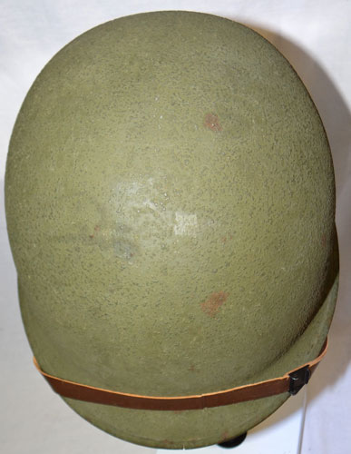 WW II U.S. M-1 Helmet with "Flexible Chinstrap Loops"