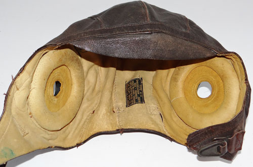 WW II U.S. Army Air Force Type "A-11" Leather Flight Helmet with Goggles