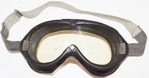WW II U.S. Army Air Force Type "A-11" Leather Flight Helmet with Goggles
