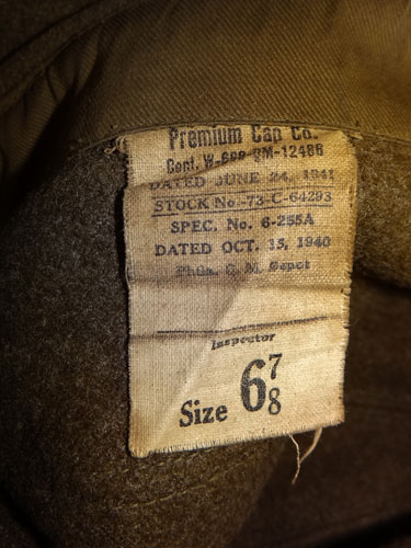 WW II 1941 Dated U.S Army Winter Field Cap