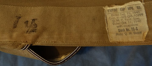 1940 Dated Pre WW II "Inactive Reserve" NCO/EM Garrison Cap