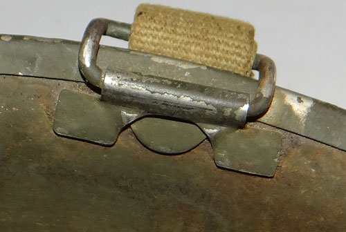 WW II U.S. M-1 Helmet with Rank Insignia on Front