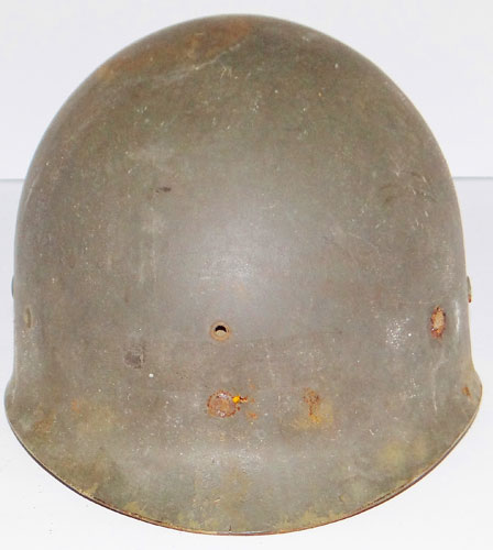 WW II U.S. M-1 Helmet with Rank Insignia on Front