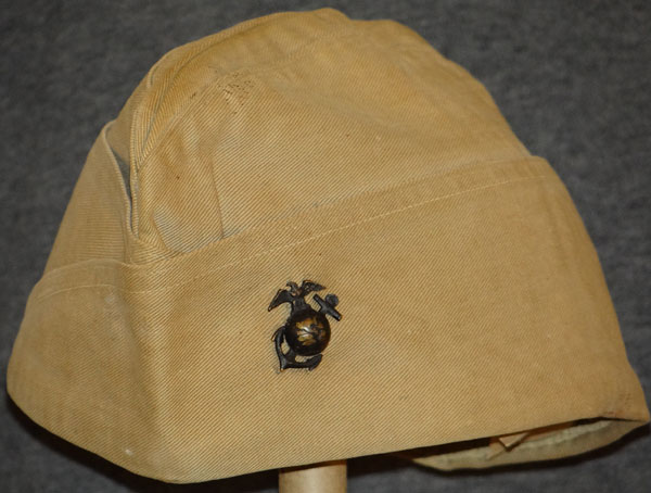 WW II U.S. Marine NCO/EM Tan Garrison Cap