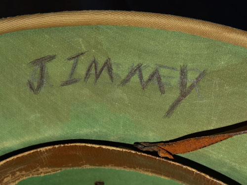 WW II U.S. Marine Tan Fiber Sun Helmet by "Hawley"
