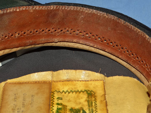 "NAMED" WW II U.S. Navy Officers Visor Hat with Grey Cover
