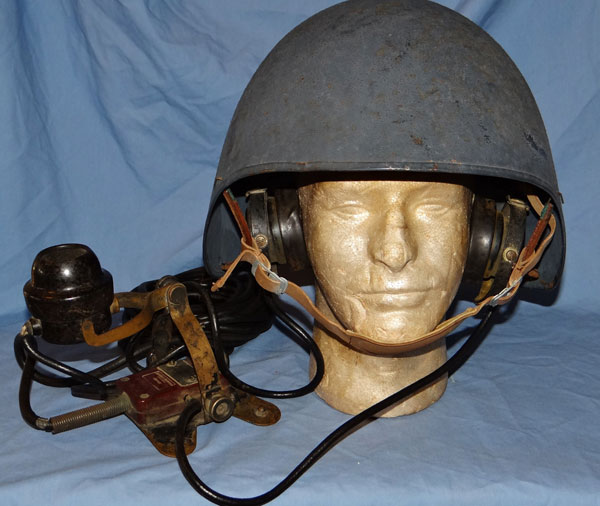 U.S. Navy WW II MK 2 Talker Helmet with Headphones