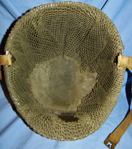 WW II M-1 Fixed Bale Steel Combat Helmet with Type 1 Helmet Net