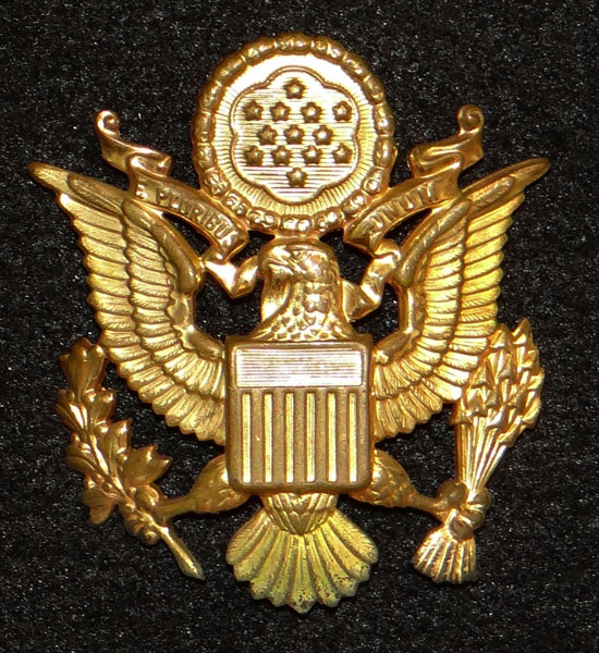 WW II U.S. Army Officer Visor Hat Insignia