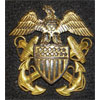 WW II U.S. Navy Officer Visor Hat Insignia