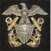 WW II U.S. Navy Officer Visor Hat Insignia