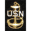 WW II U.S. Navy Chief Petty Officer Visor Hat Insignia