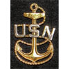 WW II U.S. Navy Chief Petty Officer Visor Hat Insignia