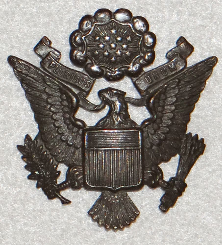 World War I U.S. Army Officer Visor Hat Insignia