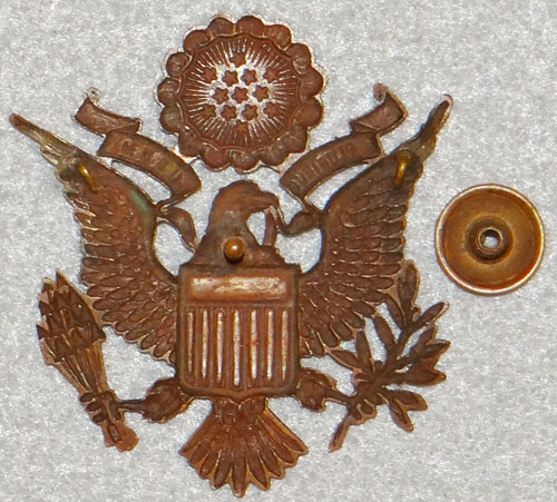 WW I U.S. Army Officer Visor Hat Insignia