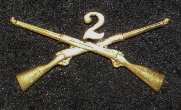 1895/1905 U.S. Army Officers Infantry Collar Insignia 1895/1905 U.S. Army Officers Infantry Collar Insignia