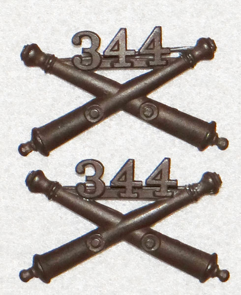 WW I U.S. Army Artillery Officers Collar Insignia WW I U.S. Army Artillery Officers Collar Insignia