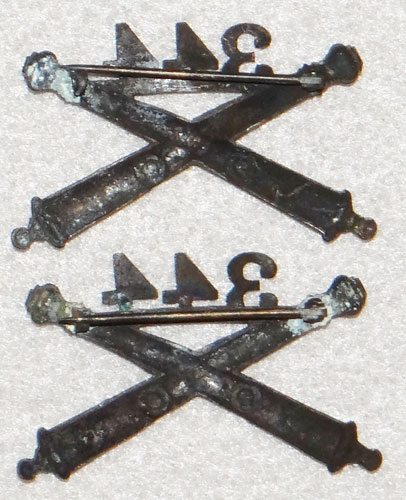 WW I U.S. Army Artillery Officers Collar Insignia