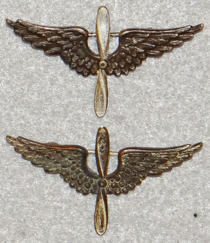 WW I U.S. Army Aviation Officer Collar Insignias