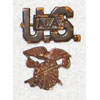 WW I U.S. Army Officer Quartermaster SHIRT Insignia Set